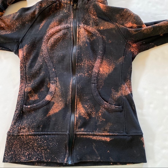 Lululemon Scuba Hoodie Black Custom Bleached 8 - Picture 7 of 16
